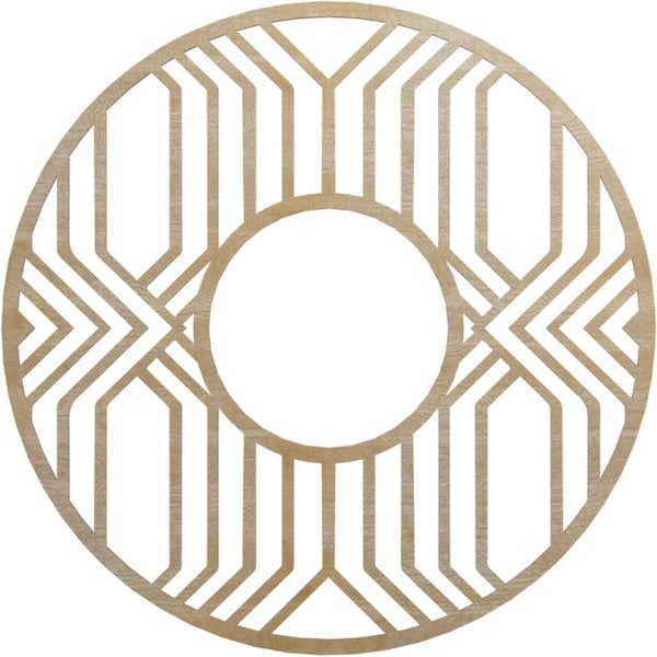 Ekena Millwork Empire Wood Fretwork Pierced Ceiling Medallion, Birch, 38"OD x 13 7/8"ID x 1/4"T CMWP38X38X0250EPBI - main
